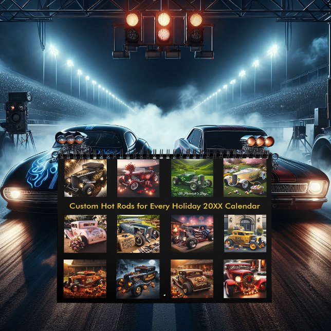Anpassningsbar Hot rod för varje Helgdag 20XX Kalender (Skapare uppladdad)