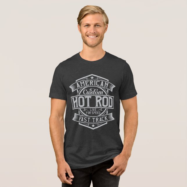 Anpassningsbar Hotrod - Vintage Tri-Blend Shirt T (Framsida Full)