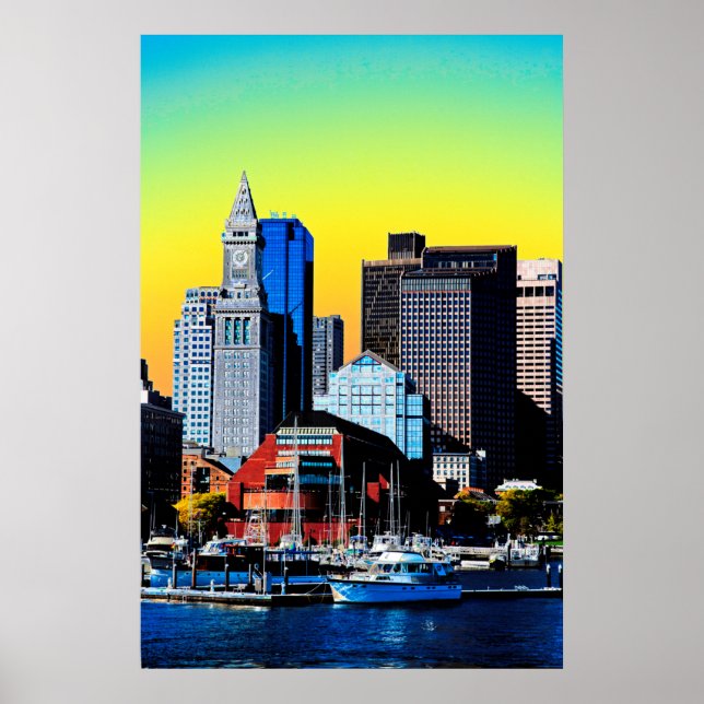 Anpassningsbar House Boston USA Poster (Framsidan)