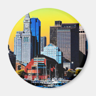 Anpassningsbar House Boston USA Poster Card Magnet