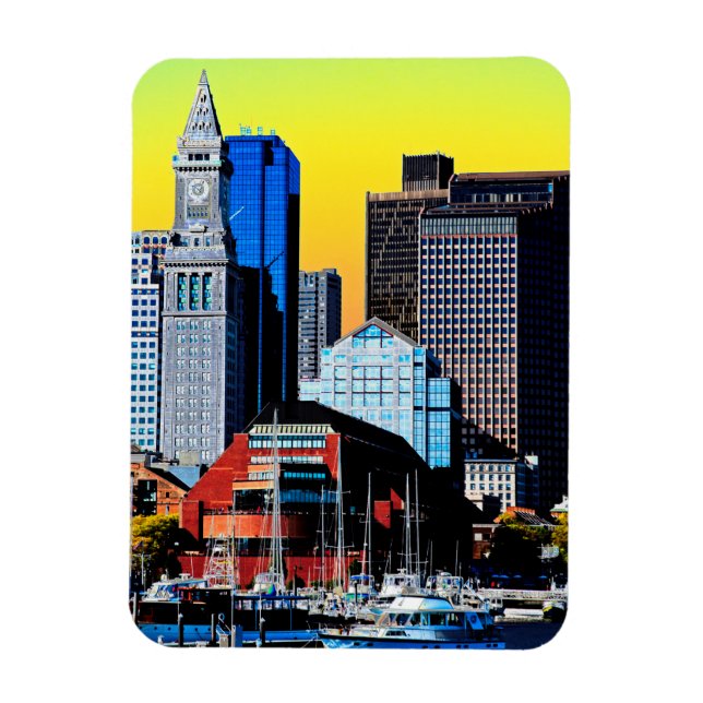 Anpassningsbar House Boston USA Poster Card Magnet (Vertikal)