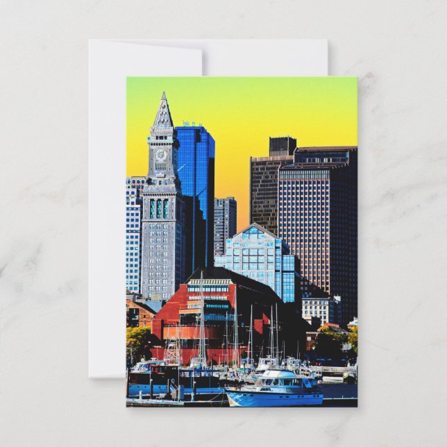 Anpassningsbar House Boston USA Poster Card Magnet OSA Kort (Framsida)