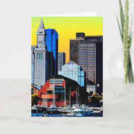 Anpassningsbar House Boston USA Poster Kort
