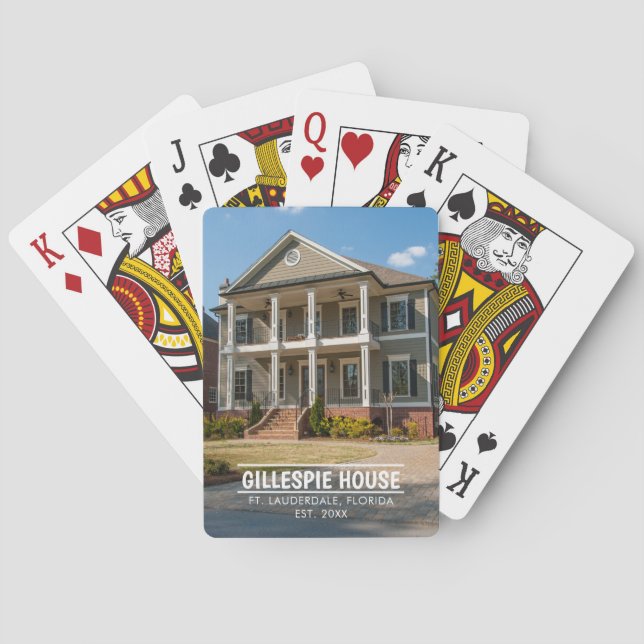 Anpassningsbar House-fotomall Casinokort (Baksidan)