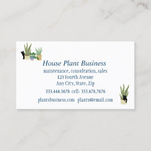 Anpassningsbar House Plant Business Visitkort