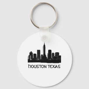 Anpassningsbar Houston Texas Skyline Nyckelring
