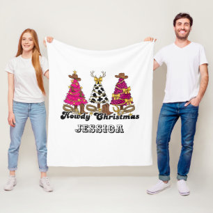 Anpassningsbar Howdy jul Blanket Fleecefilt