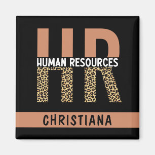 Anpassningsbar HR Human Resources Leopard Print HR Magnet
