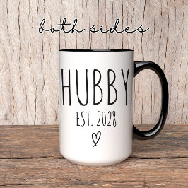 Anpassningsbar Hubby Mugg, Bröllop Gift, jubileums Mugg