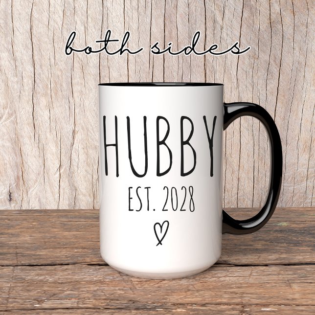Anpassningsbar Hubby Mugg, Bröllop Gift, jubileums Mugg (hubby mug, hubby coffee mug, personalized hubby mug, groom coffee mug, wedding hubby mug,)