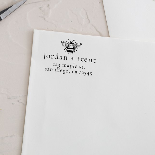 Anpassningsbar Humla själve Inking Returadress Fri Självfärgande Stämpel (Skapare uppladdad)
