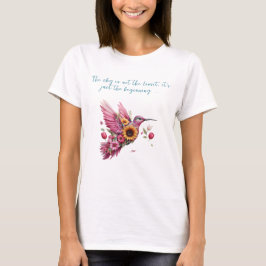 Anpassningsbar Humming-fågel med blommor T Shirt