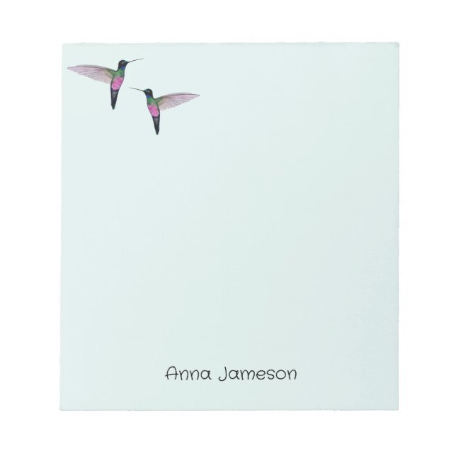 Anpassningsbar Hummingbird Anteckningsblock (Framsida)
