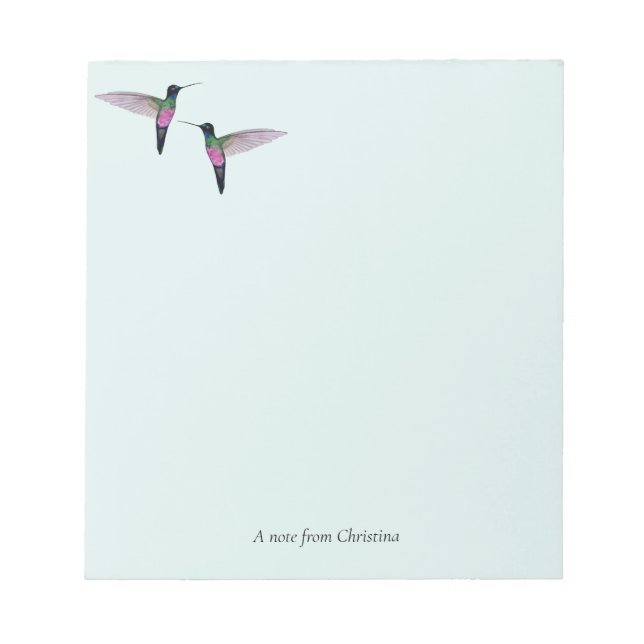 Anpassningsbar Hummingbird Anteckningsblock (Framsida)