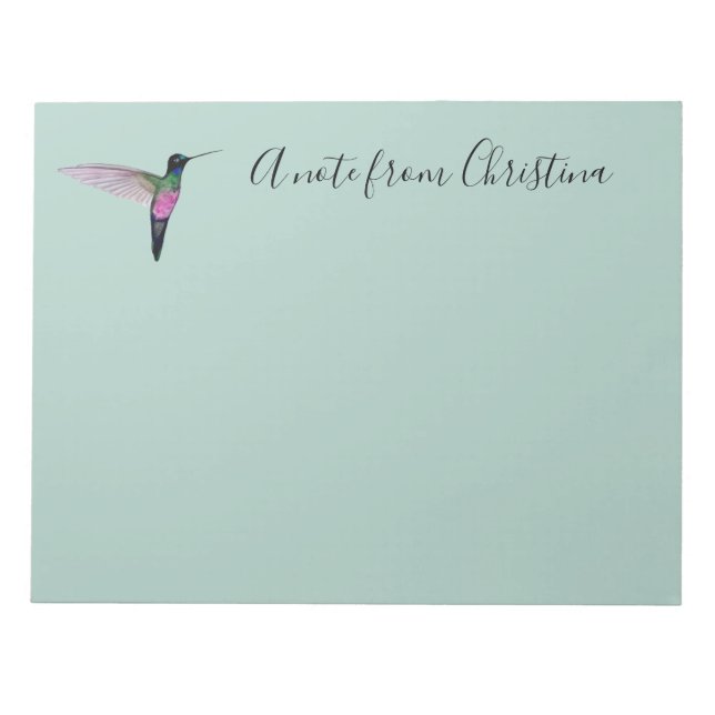 Anpassningsbar Hummingbird Anteckningsblock (Framsida)