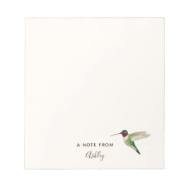 Anpassningsbar Hummingbird-Anteckningsblock Anteckningsblock