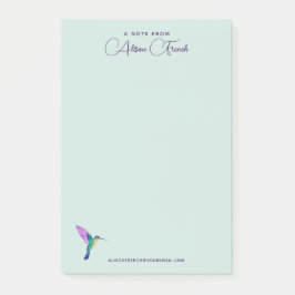 Anpassningsbar Hummingbird Anteckningsblock Post-it Block