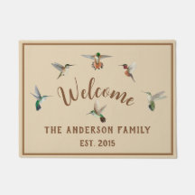 Anpassningsbar Hummingbird Doormat