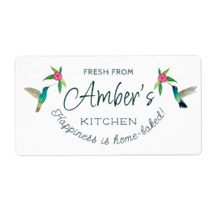 Anpassningsbar Hummingbird-etikett Fraktsedel