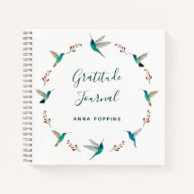 Anpassningsbar Hummingbird Gratitude Journal