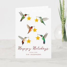 Anpassningsbar Hummingbird Helgkort