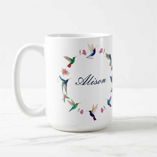Anpassningsbar Hummingbird Kaffemugg (Vänster)