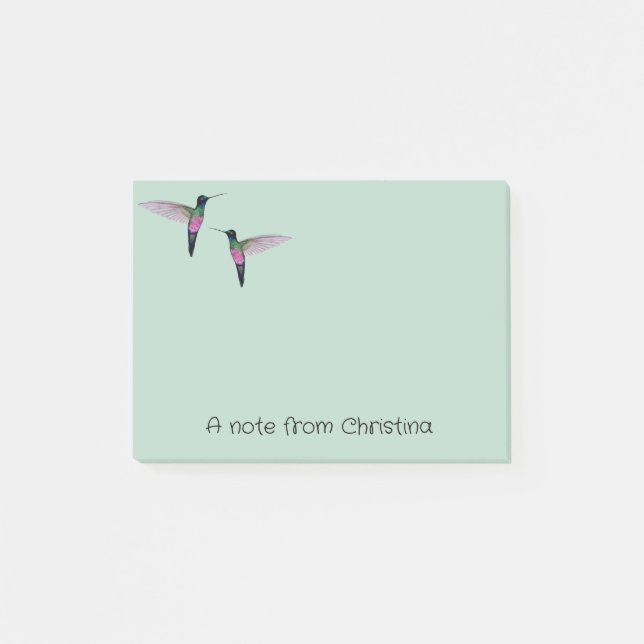 Anpassningsbar Hummingbird Notes Post-it Block (Framsida)