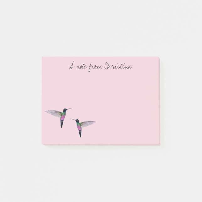 Anpassningsbar Hummingbird Notes Post-it Block (Framsida)