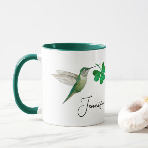 Anpassningsbar Hummingbird och Klöver 2-tonkaffe M Mugg