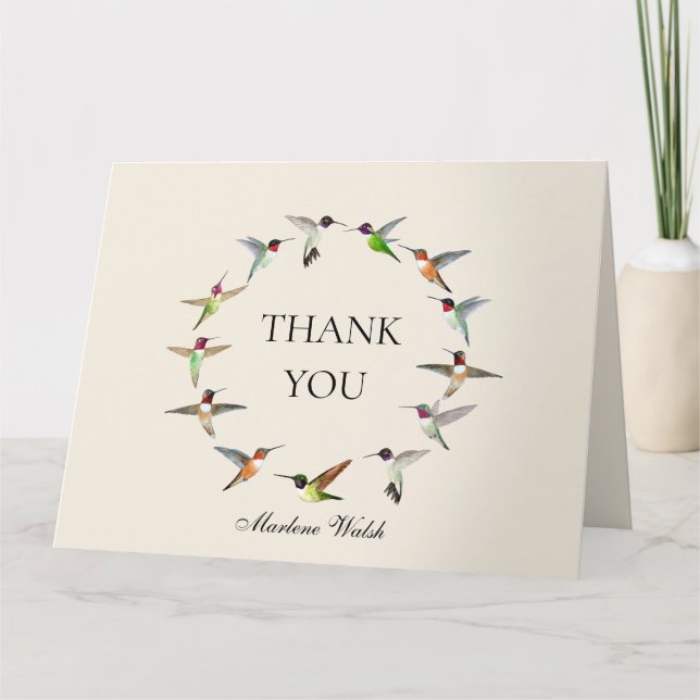 Anpassningsbar Hummingbird of North America Tack C Kort (Framsida)