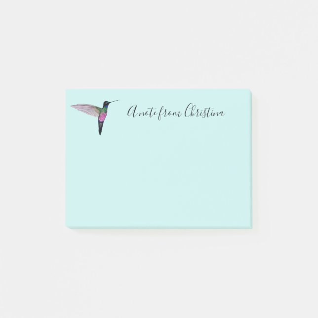 Anpassningsbar Hummingbird Post-it Block (Framsida)