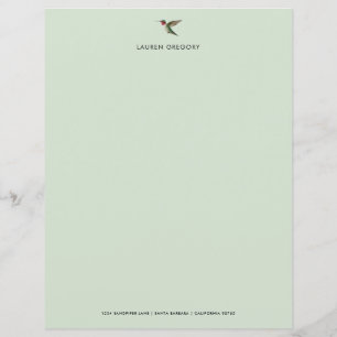 Anpassningsbar Hummingbird Stationery Papper