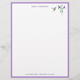 Anpassningsbar Hummingbird Stationery Papper