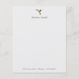 Anpassningsbar Hummingbird Stationery Papper