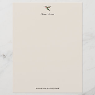 Anpassningsbar Hummingbird Stationery Papper