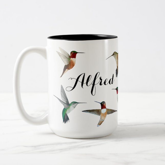 Anpassningsbar Hummingbird tvåtonkaffe Mugg (Vänster)