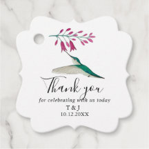 Anpassningsbar Hummingbird Wedding Favor Märkre