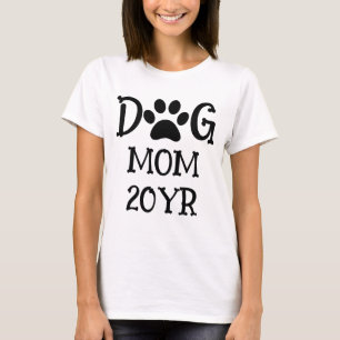 Anpassningsbar hund älskare paw print-hund-mamma t shirt