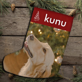 Anpassningsbar Hund Anpassningsbar Pet Photo jul Liten Julstrumpa