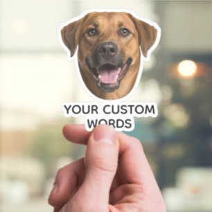 Anpassningsbar Hund Ansikte med Personlig Photo &  Klistermärken