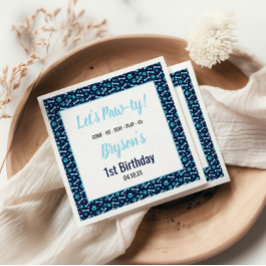 Anpassningsbar Hund Blått bläddringsblock Skriv ut Pappersservett