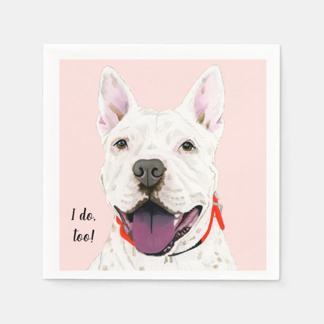 Anpassningsbar Hund Cocktail Napkin Pappersservett (Framsidan)