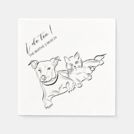 Anpassningsbar Hund Cocktail Napkins Använder Pet Pappersservett