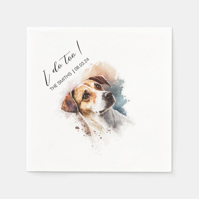 Anpassningsbar Hund Cocktail Napkins Använder Pet  Pappersservett (Framsidan)