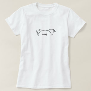 Anpassningsbar Hund Ear Shirt Hund Mamma T