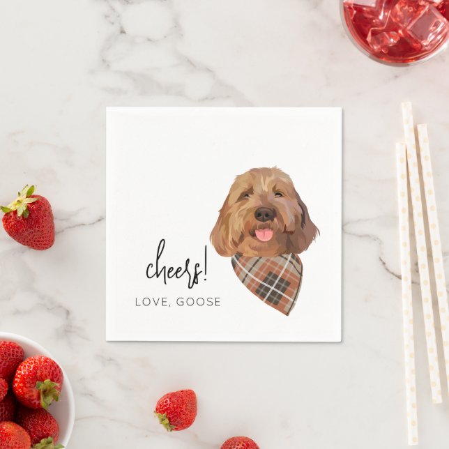 Anpassningsbar Hund Fall Wedding Napkins Goldendoo Pappersservett (Insitu)