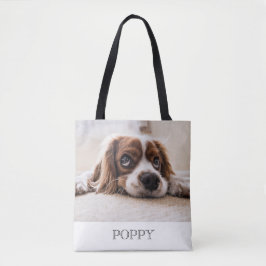 Anpassningsbar Hund Foto Dubbla Sidosida vid sida Tygkasse