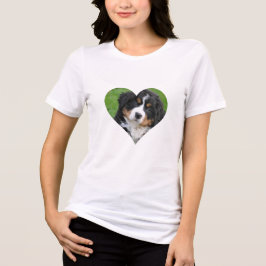 Anpassningsbar Hund Foto i hjärtat T Shirt