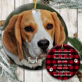 Anpassningsbar Hund Foto Red Pput Pet-pet-förlustp Julgransprydnad Keramik