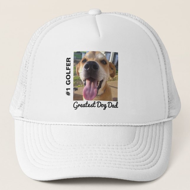 Anpassningsbar Hund Foto Underbarare Golfer Keps (Framsida)